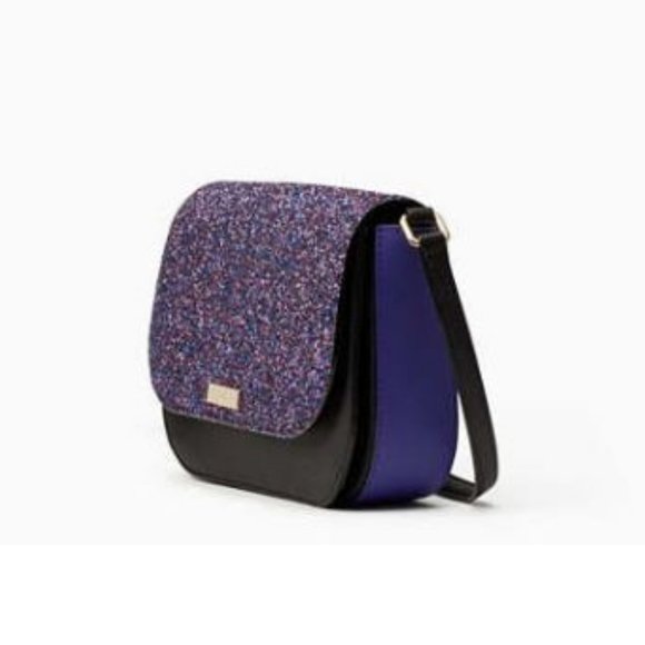 NWT Kate Spade Large Carsen Laurel Way Glitter Crossbody Bag - Picture 2 of 14